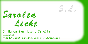 sarolta licht business card